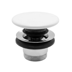 Донный клапан для раковины Villeroy & Boch 68170001, Click-Clack, белая керамическая накладка