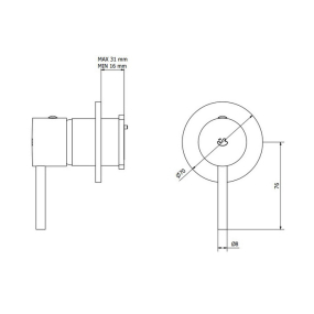 Внешняя часть iB Rubinetti Industria EID305CC_9 смесителя для душа, брашированное золото