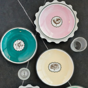 Тарелка салатная Herbariae 23 см, розовая