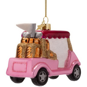 Елочная игрушка "Гольфкар" 9 см