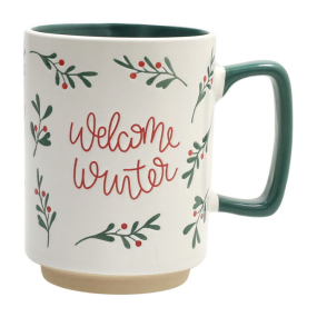 Кружка Welcome Winter 400 мл, цвет ручки зеленый