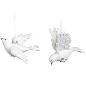 Новогодняя игрушка "Голубь" 8,5 см, в ассортименте