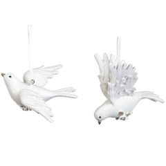 Новогодняя игрушка "Голубь" 8,5 см, в ассортименте