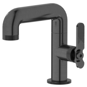 Смеситель для раковины iB Rubineti Bold lever q1_B2200CS, брашированный черный