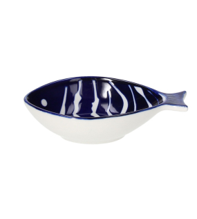 Блюдце Fish 13х8 см, синее
