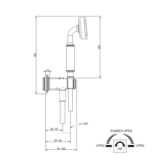Внешняя часть Gessi Venti20 65036.149 смесителя для душа, брашированный никель