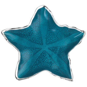 Чаша декоративная "Звезда" 28х4 см, синяя