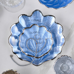 Блюдо "Раковина" 14 см, голубое