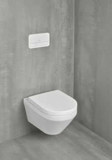 Унитаз Villeroy&Boch Architectura 53х37, CeramicPlus, 4694CLR1, TwistFlush [e3], с сиденьем, белый