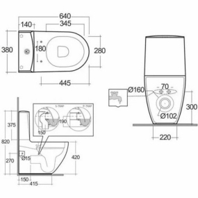 Унитаз RAK Ceramics Des, комплект, белый