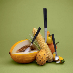 Набор столовых приборов Le Miroir, 24 предмета, цвет черный трюфель