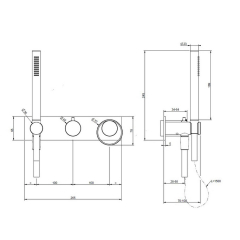 Внешняя часть Gessi Anello 63343.713 смесителя для душа, античная латунь