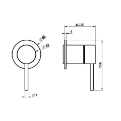 Внешняя часть Gessi 316 54419.299 смесителя для душа, черный матовый