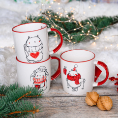 Кружка "Медвежонок на лыжах" 350 мл