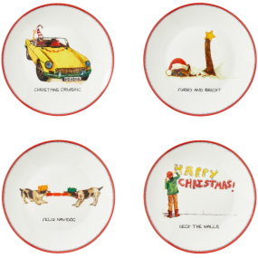 Набор тарелок для хлеба Christmas Kit Kemp 15,5 см, 4 шт