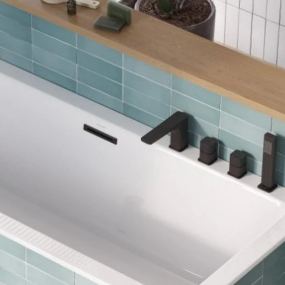 Сифон для ванны Exсellent ARIN.FLOW.BL, клик-клак, с прочисткой снаружи, черный матовый