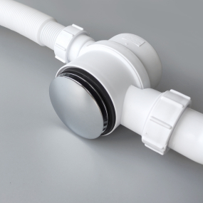 Сифон для ванны McAlpine HC2600CLSN, клик-клак, с прочисткой снаружи, сатин