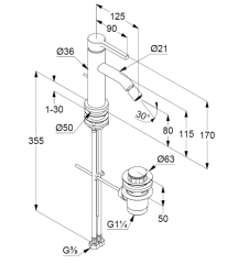 Смеситель для биде Kludi Nova Fonte 202160515, хром