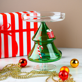 Блюдо на ножке "Рождественская ель" Schiaccianoci 19х14 см