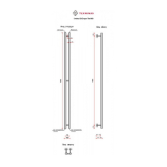 Полотенцесушитель Terminus Duo 180х7, водяной, черный матовый