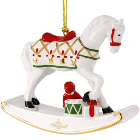 Елочная игрушка "Лошадь-качалка" Christmas Classics 11х9 см