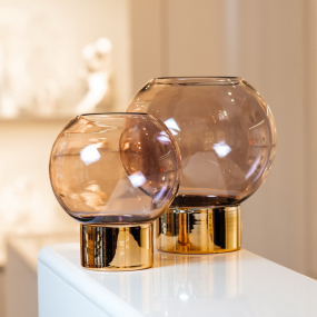 Ваза Glass Design Bubble 21 см, сиреневая