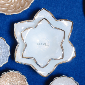 Чаша Dogale Gardenia 22 см, цвет перламутр