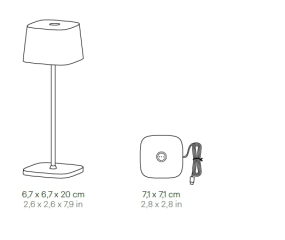 Лампа настольная Zafferano Ofelia Micro 20 см, белая