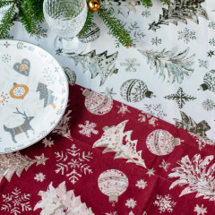 Скатерть-дорожка Crystal Tree 40х100 см, цвет бургунди