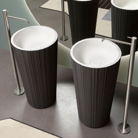 Раковина Antonio Lupi Plisse, 47х47, из Flumood, Metal Powder