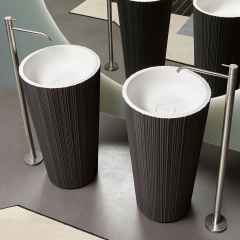 Раковина Antonio Lupi Plisse, 47х47, из Flumood, Metal Powder