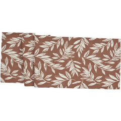 Скатерть-дорожка Leaves 50х140 см, цвет кирпич