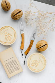 Нож карманный складывающийся Camembert 11 см, ручка - фисташковое дерево