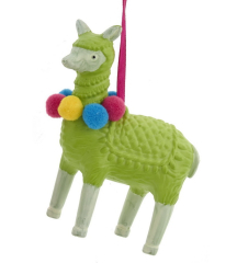 Игрушка на елку "Альпака зеленая" 9,9 см