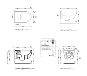 Унитаз подвесной Flaminia App 54х36, с сиденьем, Cenere