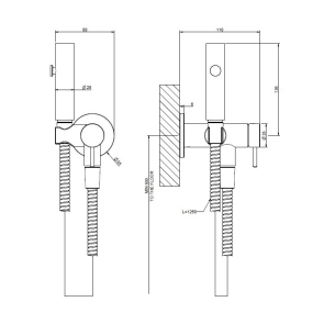 Смеситель для гигиенического душа Gessi 316 45131.031, хром