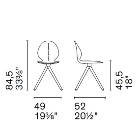 Стул Calligaris Basil 360 CS1856, Matt Grey