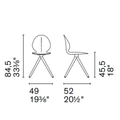Стул Calligaris Basil 360 CS1856, Matt Grey