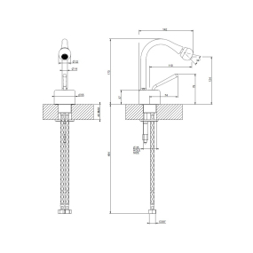 Смеситель для биде Gessi Goccia 33607.031, хром