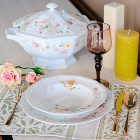 Тарелка глубокая Maria Pink Rose 23 см