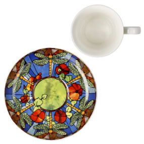 Чашка для эспрессо с блюдцем "Стрекозы" 100 мл