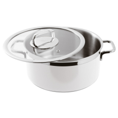 Кастрюля с крышкой Buffet Life Cooking 20 см/3,1 л, белая
