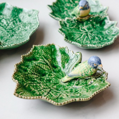 Блюдо "Лист с синий птицей" Cineraria 19 см