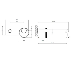 Внешняя часть Gessi Anello 63389.706 смесителя для ванны, черный PVD
