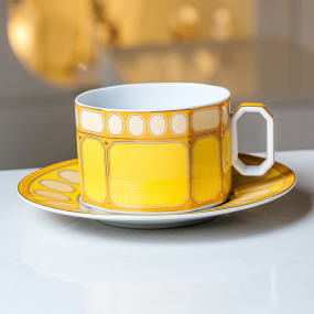 Чашка чайная с блюдцем Signum Jonquil 260 мл 