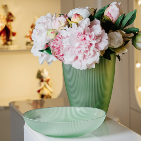 Ваза Dogale Plisse 24,5 см, зеленая