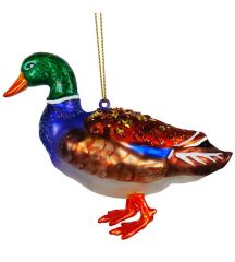 Елочная игрушка "Селезень" 11 см