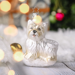 Новогодняя игрушка "Вест-хайленд-терьер" 10,5 см