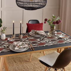 Скатерть-дорожка Zelda 50х140 см, цвет марсала