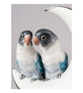 Статуэтка "Полетели на луну!" 16х15х8 см, цвет серебро